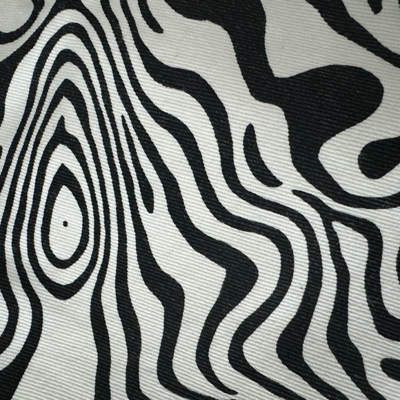 Ragged Zebra Print Denim Jeans - Picture 7 of 10